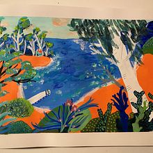 My project for course: Acrylic Painting Step by Step: Create Incredible Landscapes. Traditional illustration, Painting, Acr, lic Painting, and Sketchbook project by Friederike Elka Anna - 01.04.2023