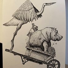My project for course: Surrealistic Fineliner Illustration. Traditional illustration, Pencil Drawing, Drawing, Realistic Drawing, Artistic Drawing & Ink Illustration project by Friederike Elka Anna - 01.04.2023