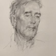 Pencil Drawing from Live. Een project van Traditionele illustratie,  Tekening,  Portrettekening, Tekening met potlood y Realistische tekening van Dan Thompson - 04.01.2023