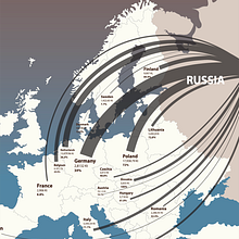 The Biggest Weapon: How Russian crude oil shakes the market as Ukraine conflict looms?. Un progetto di Design e Illustrazione tradizionale di Eve Lu - 27.03.2022