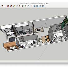espacios minimos vivienda-comercial. Design project by Marly Martinez - 01.04.2023