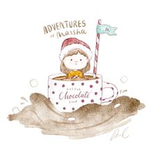 Marsha & Her Little Chocolate Ship Ein Projekt aus dem Bereich Traditionelle Illustration und Design von Figuren von Michelle Chen - 14.11.2021