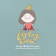 The French Fry Queen Ein Projekt aus dem Bereich Traditionelle Illustration, Digitale Illustration, Zeichnung, Design von Figuren und Digitale Zeichnung von Michelle Chen - 05.01.2023