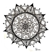 Mi proyecto del curso: El arte de dibujar mandalas: crea patrones geométricos. Drawing & Ink Illustration project by rossdecoart - 01.05.2023