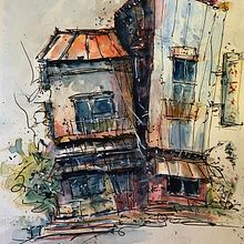 Mi proyecto del curso: Dibujo arquitectónico expresivo con marcadores de colores. Projekt z dziedziny Sketching,  R, sunek,  R, sunek architektoniczn, Sketchbook,  R i sunek atramentem użytkownika Luis Vargas - 05.01.2023
