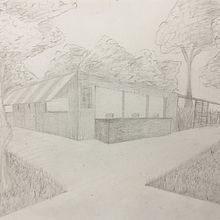 DA - Examen Selectividad Quiosco en un parque. Drawing, Pencil Drawing, Realistic Drawing, Artistic Drawing, Architectural Illustration, Naturalistic Illustration, and Botanical Illustration project by Stephanie W - 01.05.2023