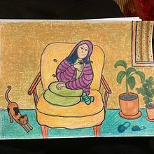 My project for course: Exploratory Sketchbook: Find Your Drawing Style. Un proyecto de Ilustración tradicional, Bocetado, Creatividad, Dibujo, Pintura a la acuarela, Sketchbook y Pintura gouache de Kristine Chikhashvili - 05.01.2023