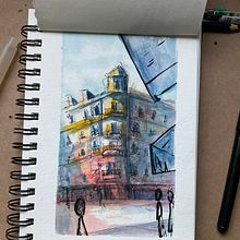 Mi proyecto del curso: Dibujo arquitectónico con acuarela y tinta. Projekt z dziedziny Sketching,  R, sunek, Malowanie akwarelą,  R, sunek architektoniczn, Sketchbook,  R i sunek atramentem użytkownika catta_leyton_b - 01.01.2023
