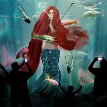 Sirena. Traditional illustration, Graphic Design, Concept Art, Digital Photograph, Fine-Art Photograph, Digital Drawing, Digital Painting, and Matte Painting project by dean852008 - 01.06.2023