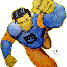 Watercolors superhero!!. Design, Traditional illustration, Pencil Drawing, Watercolor Painting, Drawing, Comic, and Figure Drawing project by Fernando Nesa Ramírez - 01.06.2023