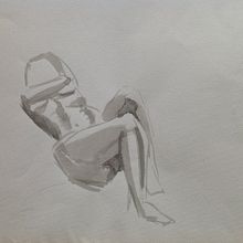 landschap van het lichaam. Un proyecto de Dibujo de marlies bos - 06.01.2023