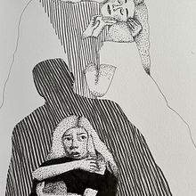 A bit of Klimt and betrayal. Drawing, Artistic Drawing, Ink Illustration, and Traditional illustration project by knorr-jessica - 01.06.2023