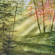 My project for course: Dreamy Watercolor Landscapes: Paint with Light Ein Projekt aus dem Bereich Malerei und Aquarellmalerei von Carol Zechlin - 06.01.2023