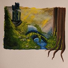 My project for course: Fantasy Landscapes with Watercolor & Gouache. Een project van  Beeldende kunst, Schilderij, Aquarelschilderen, Naturalistische illustratie y Schilderen met gouache van Ann Bakken - 12.01.2023
