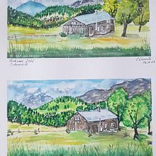 Mein Abschlussprojekt für den Kurs: Aquarellreiseheft. Traditional illustration, Watercolor Painting, Architectural Illustration, and Sketchbook project by Erika Wernicke - 01.06.2023