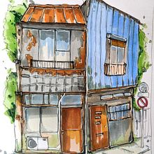 My project for course: Expressive Architectural Sketching with Colored Markers. Sketching, Drawing, Architectural Illustration, Sketchbook & Ink Illustration project by andy_andromeda - 01.06.2023