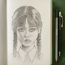 Mijn project van de cursus: Creëer lijnportretten met grafiet in je schetsboek. Sketching, Drawing, Portrait Drawing, and Sketchbook project by Celeste Polstra - 01.07.2023