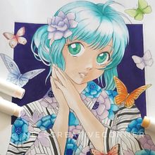 Mein Abschlussprojekt für den Kurs: Mangas mit Markern kolorieren. Traditional illustration, Comic, Color Theor, and Manga project by Daniela Exner - 01.06.2023