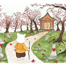 Mój projekt z kursu: Ilustracja akwarelą w stylu japońskim. Traditional illustration, Drawing, and Watercolor Painting project by Joanna Bandoch - 01.08.2023