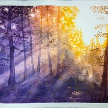 My project for course: Dreamy Watercolor Landscapes: Paint with Light. Projekt z dziedziny  Malarstwo i Malowanie akwarelą użytkownika Ola Gustafsson - 07.01.2023