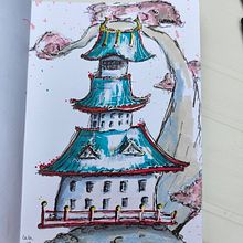 Random sketching . Un proyecto de Ilustración tradicional, Bocetado, Dibujo, Pintura a la acuarela, Ilustración arquitectónica y Sketchbook de estelle_sohet - 07.01.2023