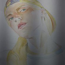 Meu projeto do curso:  Retratos expressivos em aquarela. Un progetto di Illustrazione tradizionale, Belle arti, Pittura, Pittura ad acquerello e Disegno di ritratti di Erika Bastos - 06.01.2023
