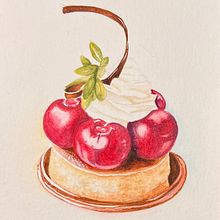 My project for course:  Flavorful Food Illustration with Watercolor. Traditional illustration, Fine Arts, Painting, and Watercolor Painting project by anneling - 01.06.2023