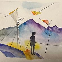 Acuarela Minimalista / Abstracta. Watercolor Painting project by Kireina Michan - 01.08.2023