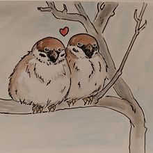 Christmass postcards. Traditional illustration, and Painting project by Mari Pueyo Beseran - 01.08.2023