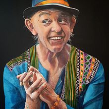 Uncle Stiltskin - watercolour portrait. Fine Arts, Painting, and Watercolor Painting project by Jenni McCann - 01.08.2023