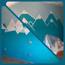 Montañas en dos estilos para habitación infantil. Un proyecto de Decoración de interiores de Carlos Fernández - 08.01.2023