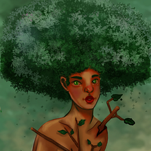Meu projeto do curso: Retrato digital no Photoshop com um toque de fantasia. Traditional illustration, Drawing, Digital Illustration, Portrait Drawing, Digital Drawing, and Digital Painting project by Ana Letícia Silva - 01.09.2023