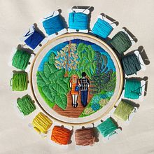 Meu projeto do curso: Introdução ao bordado botânico. Een project van Borduurwerk y Textielontwerp van Ana Eckert - 09.01.2023