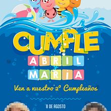 Invitaciones para cumpleaños (personalizadas). Un proyecto de Diseño gráfico y Diseño de carteles de Inmaculada Bailac Cano - 30.07.2022