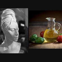Busto y bodegón. Un proyecto de Bellas Artes, Pintura, Ilustración digital, Dibujo digital y Pintura digital de Irene Navas - 09.01.2023