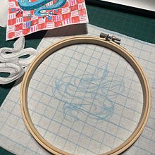 My project for course: Embroidery and Fabric Painting for Beginners. Painting, Pattern Design, Embroider, DIY, Upc, cling, and Textile Design project by Emie Yourd - 01.10.2023