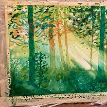 Mi proyecto del curso: Paisajes de ensueño con acuarela: plasma la luz. Painting, and Watercolor Painting project by Selah Hernández Reyes - 01.10.2023
