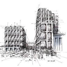 Commercial Ein Projekt aus dem Bereich Architektur, Traditionelle Illustration, Design, Skizzenentwurf und Illustration mit Tinte von Dan Hogman - 10.01.2023
