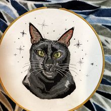 Mi proyecto del curso: Retratos bordados de mascotas: pinta con hilo. Een project van Borduurwerk, Naturalistische illustratie y Textielontwerp van maria.olvera - 10.01.2023