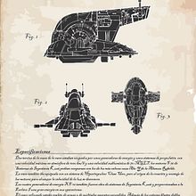 Patentes_naves_Star Wars. Design, Traditional illustration, and Graphic Design project by Fernando Traín Racho - 01.11.2023