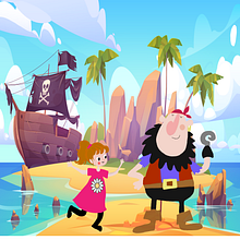 PIRATAS. Traditional illustration, Children's Illustration, Social Media, and Editorial Illustration project by Pablo Quiroga Muñoz - 01.01.2020