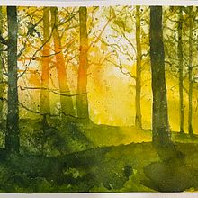 My project for course: Dreamy Watercolor Landscapes: Paint with Light. Projekt z dziedziny  Malarstwo i Malowanie akwarelą użytkownika becky_vet - 12.01.2023