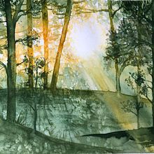 My project: Dreamy Watercolor Landscapes: Paint with Light. Painting, and Watercolor Painting project by Heike da Silva Cardoso - 01.12.2023
