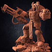 Warhammer Sergeant sculpted by Yacine BRINIS. Een project van 3D van Yacine BRINIS - 13.01.2023