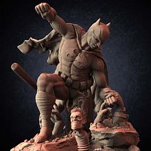 Batman Dceased DC Comics sculpted by Yacine BRINIS Ein Projekt aus dem Bereich 3D von Yacine BRINIS - 13.01.2023