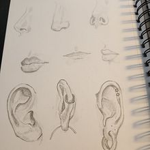 My project for course: Portrait Sketchbooking: Explore the Human Face . Schițe, Desen, Desen de portret, Desen artistic și Caiet de schițe de Claudine Tomasino - 01.13.2023