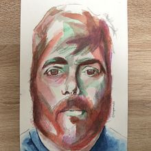 Retrato artístico en acuarela. Un projet de Illustration traditionnelle, Créativité , et Aquarelle de Luis Gerardo García - 10.01.2023