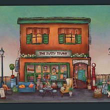 The Rusty Trunk Antique Shop. Traditional illustration project by Michelle T. - 01.12.2023
