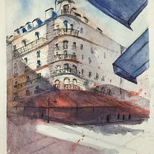 Meu projeto do curso: Desenho arquitetônico com aquarela e tinta. Un progetto di Bozzetti, Disegno, Pittura ad acquerello, Illustrazione architettonica, Sketchbook e Illustrazione con inchiostro di Hayanne Carniello - 10.01.2023