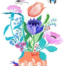 My project for course: Floral Illustration with Gouache Paint. Digital Illustration, Botanical Illustration, Gouache Painting, and Traditional illustration project by Ivonne Wierink - 01.14.2023